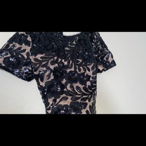 Black Floral Prom Dress❕